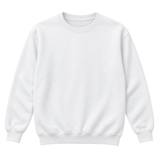 Blank White crewneck front